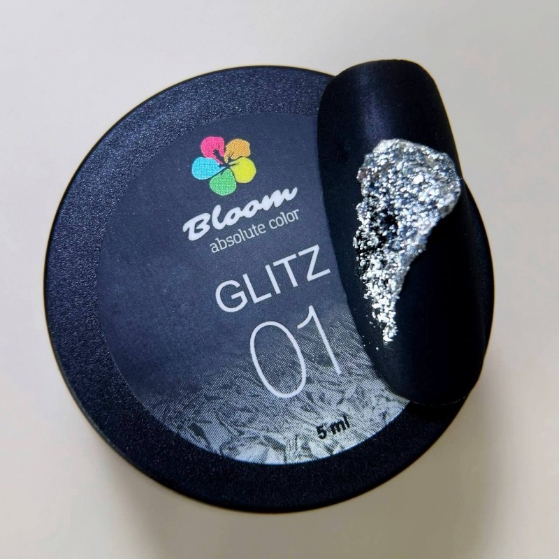 Гель Bloom GLITZ №01 (серебро) 5 мл