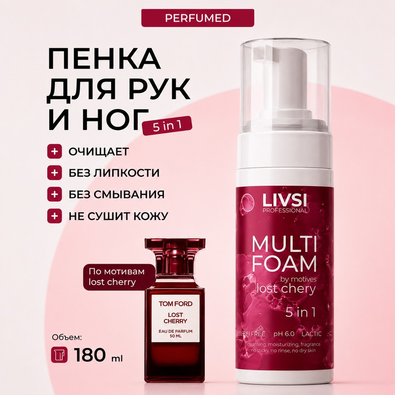Livsi Multi foam 5в1 Lost Chery (180мл)