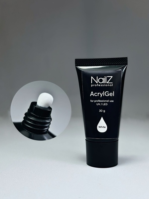 Акригель NailZ White, 30 мл