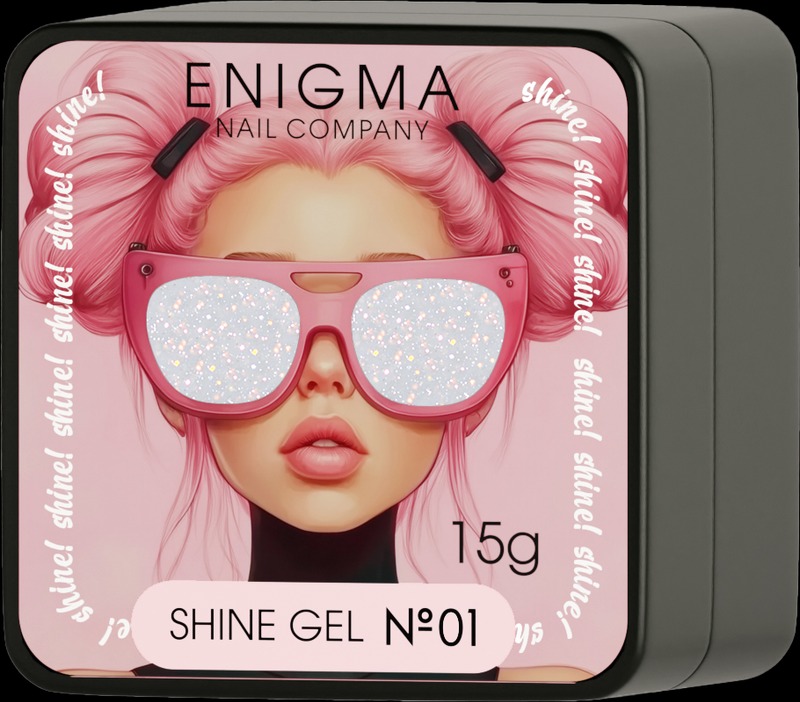 Гель для наращивания ENIGMA Shine gel 01 15g.