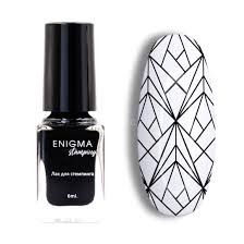 Лак для стемпинга Enigmanic 001 черный, 6 мл