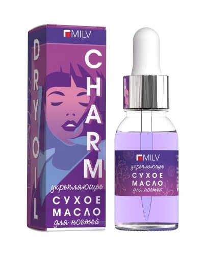 Масло для кутикулы Milv Сухое укрепляющее "Charm" 15мл