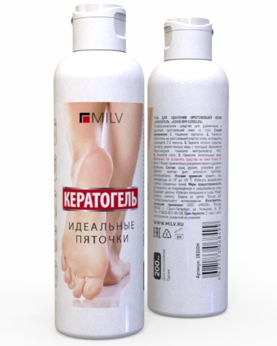Кератогель Milv для ног щелочной 200мл