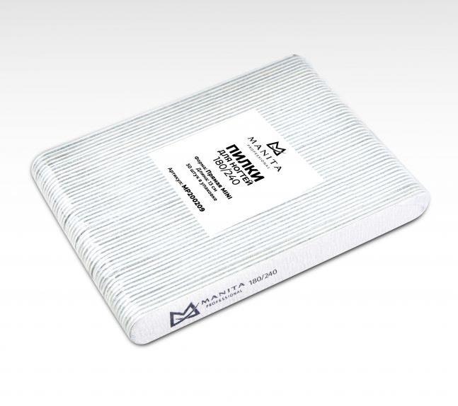 MANITA Пилка для ногтей Прямая MINI 180/240  50шт/уп.