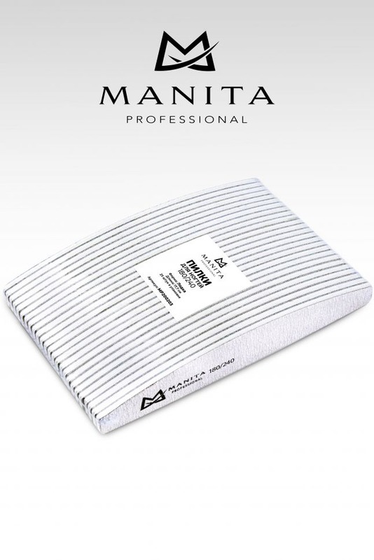 MANITA Пилка для ногтей ЛОДКА 180/240грит 25шт