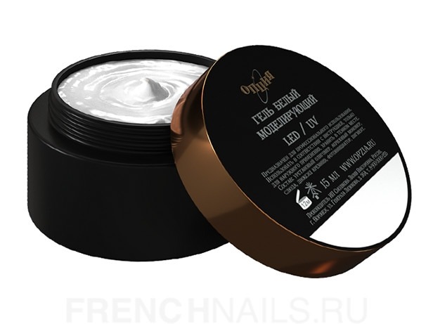 Опция Моделирующий белый гель густой для френча "встык" 15 мл