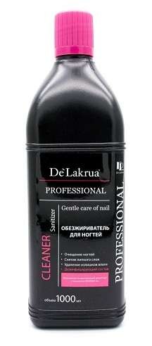DeLakrua - Обезжириватель для ногтей, Cleaner, 1 л.