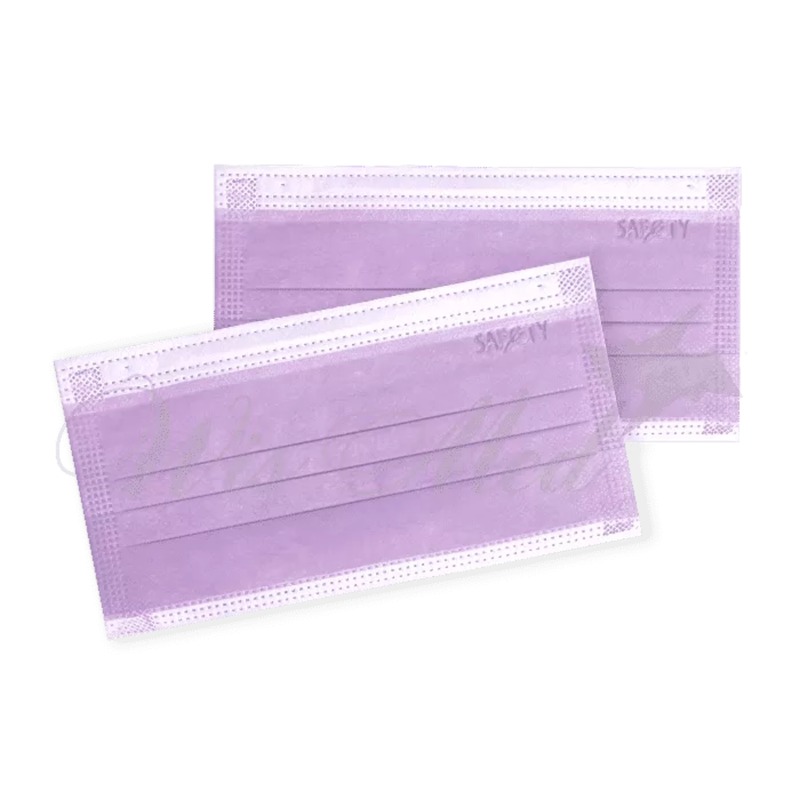 Маска мед. Фиолетовая 50шт. в пакете