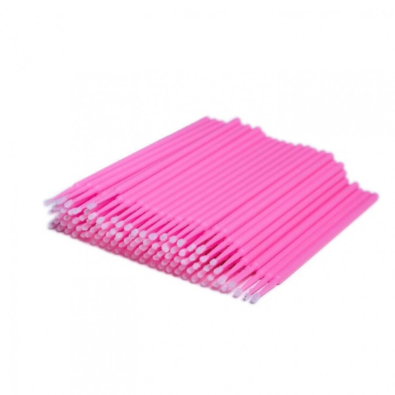 Микробраши NailArt Розовые 2мм 100шт