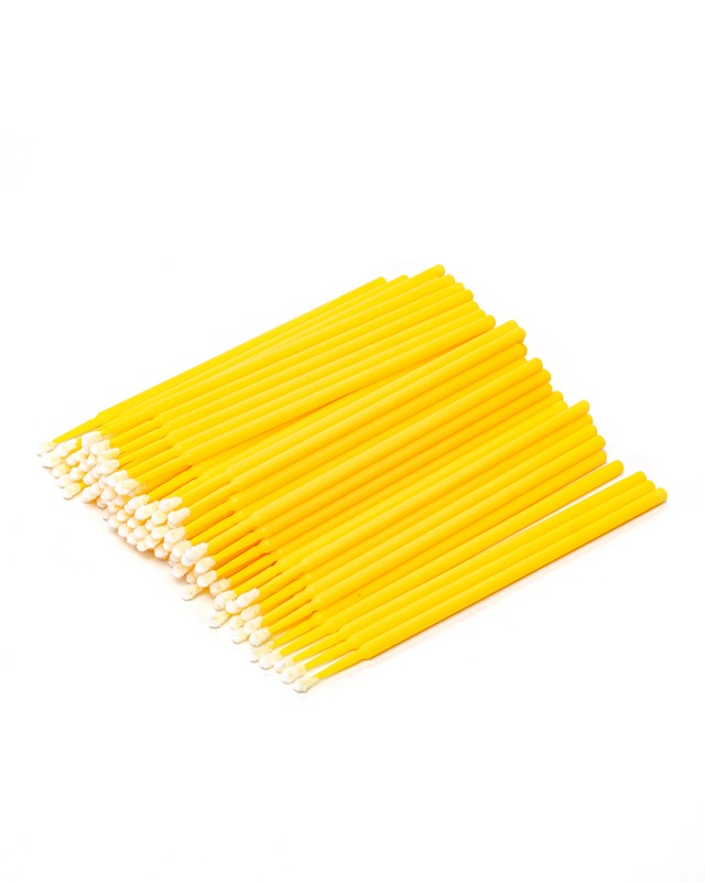 Микробраши NailArt Желтые 1,5мм 100шт