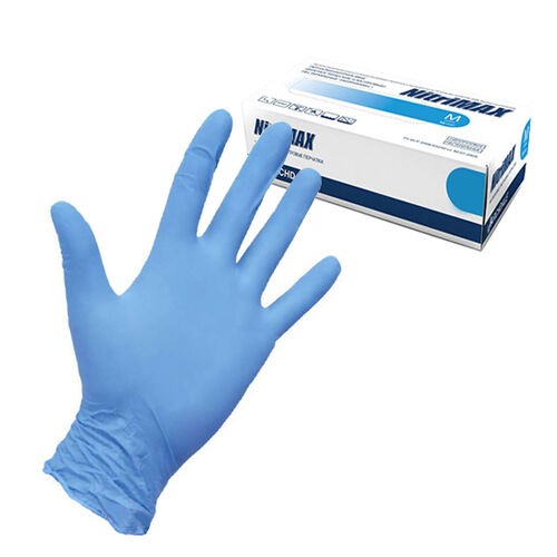Перчатки NITRIMAX нитрил.голуб. M