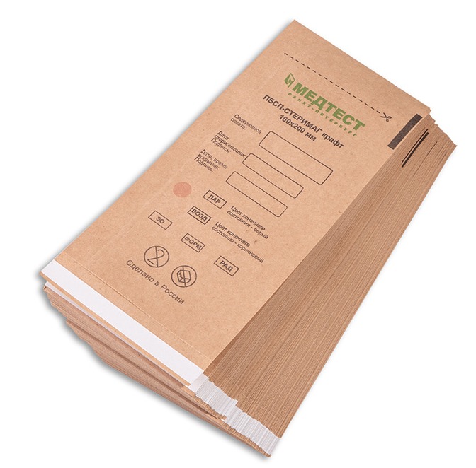 "Медтест" крафт пакет 100*200 100шт