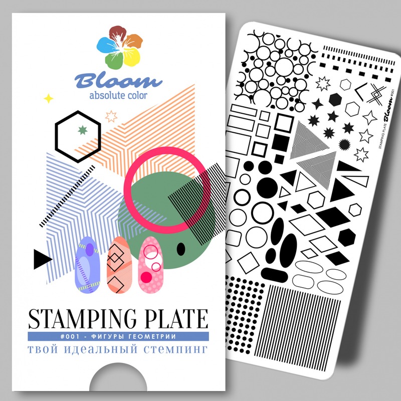 Bloom пластина для стемпинга №001