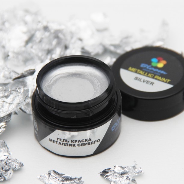 Bloom Гель-краска МЕТАЛЛИК серебро 5мл
