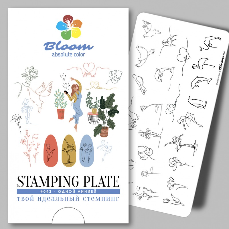 Bloom пластина для стемпинга №043