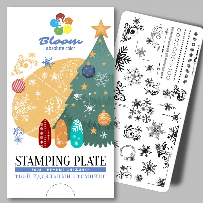 Bloom пластина для стемпинга №008
