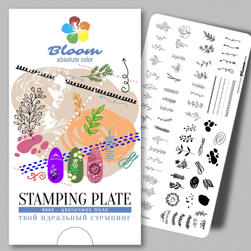 Bloom пластина для стемпинга №005