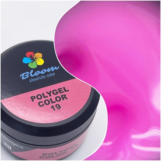 Bloom полигель 12гр.№19 неоновый розовый