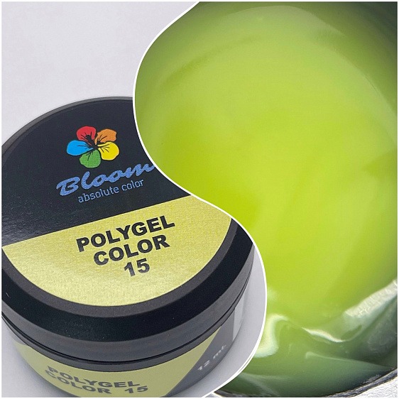 Bloom полигель 12гр.№15 неоновый зеленый